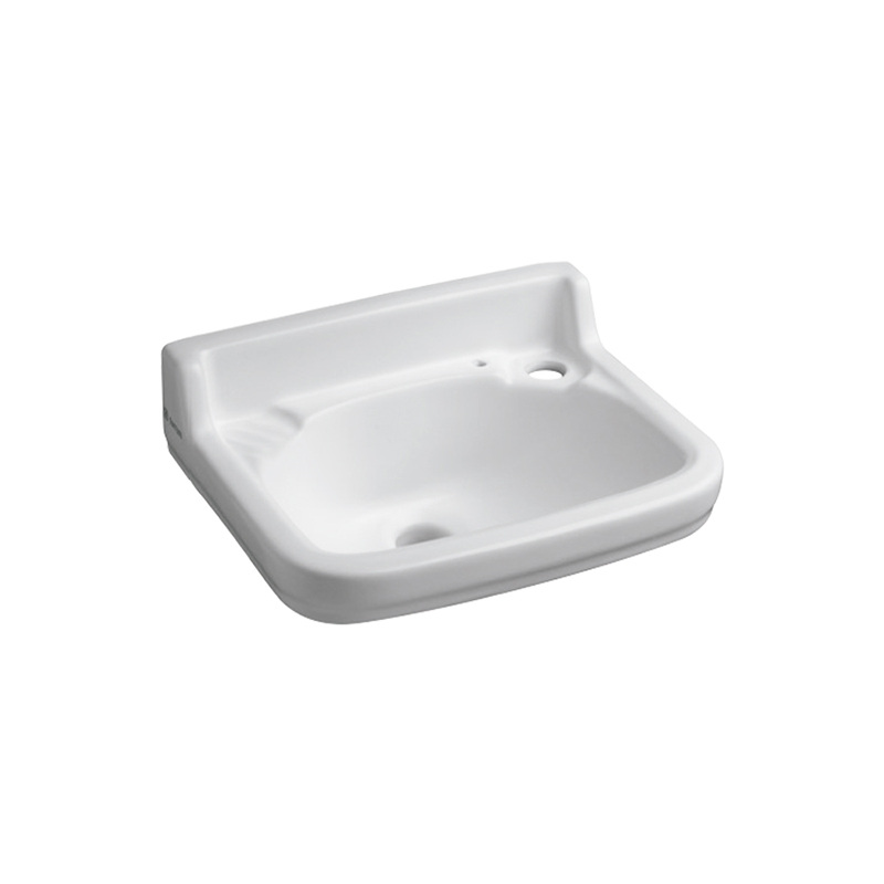 Bacha porcelana uso publico de colgar colegial 1 agujero blanco brillante 150mm x 280mm x 345mm