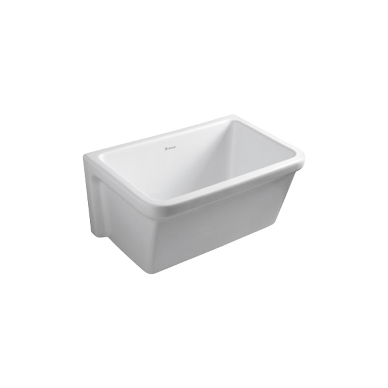 Pileta lavadero porcelana de colgar con fregadero blanco brillante 271mm x 370mm x 550mm