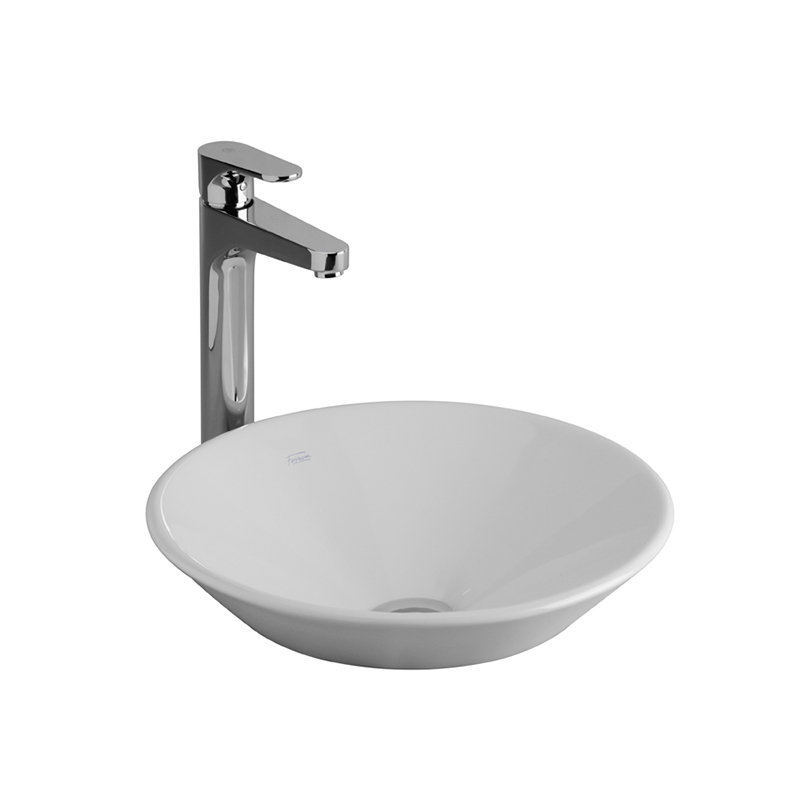 Bacha porcelana Tori de apoyo conica redonda blanco brillante 150mm x 410mm
