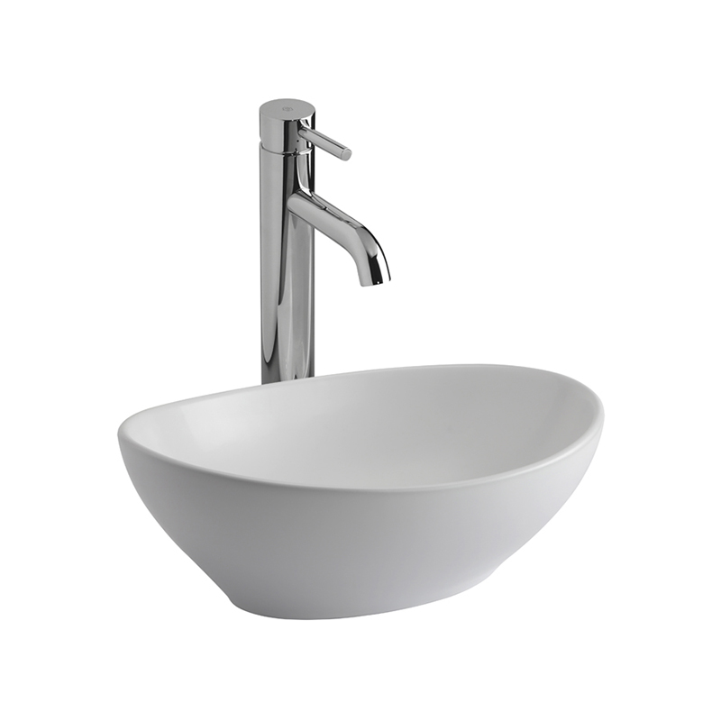 Bacha porcelana Tori de apoyo cuenco blanco brillante 145mm x 340mm x 400mm