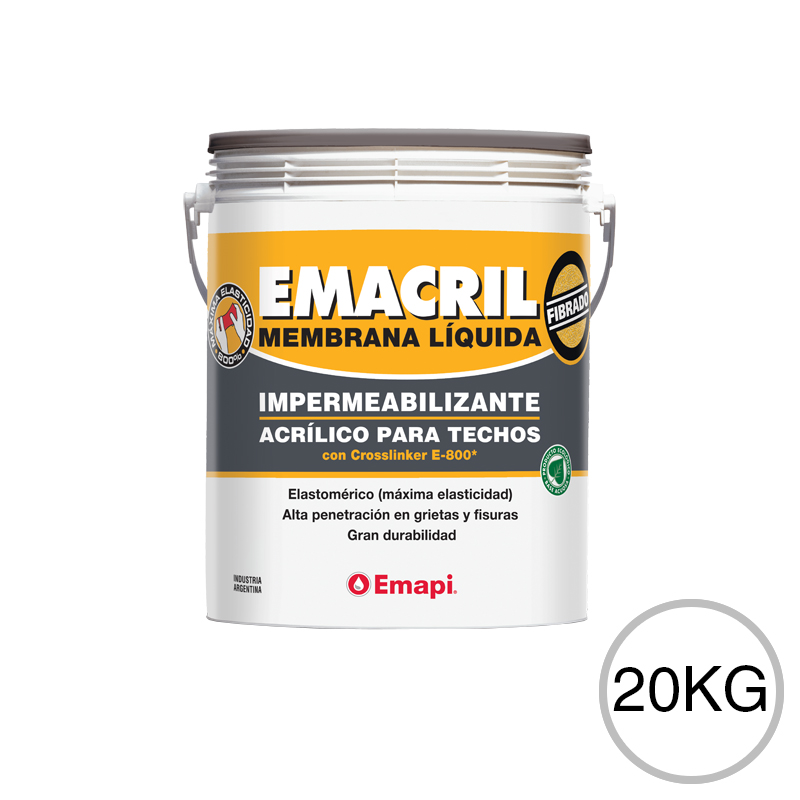 MEMBRANA LIQ EMACRIL BLANCO FIBRADO 20KG