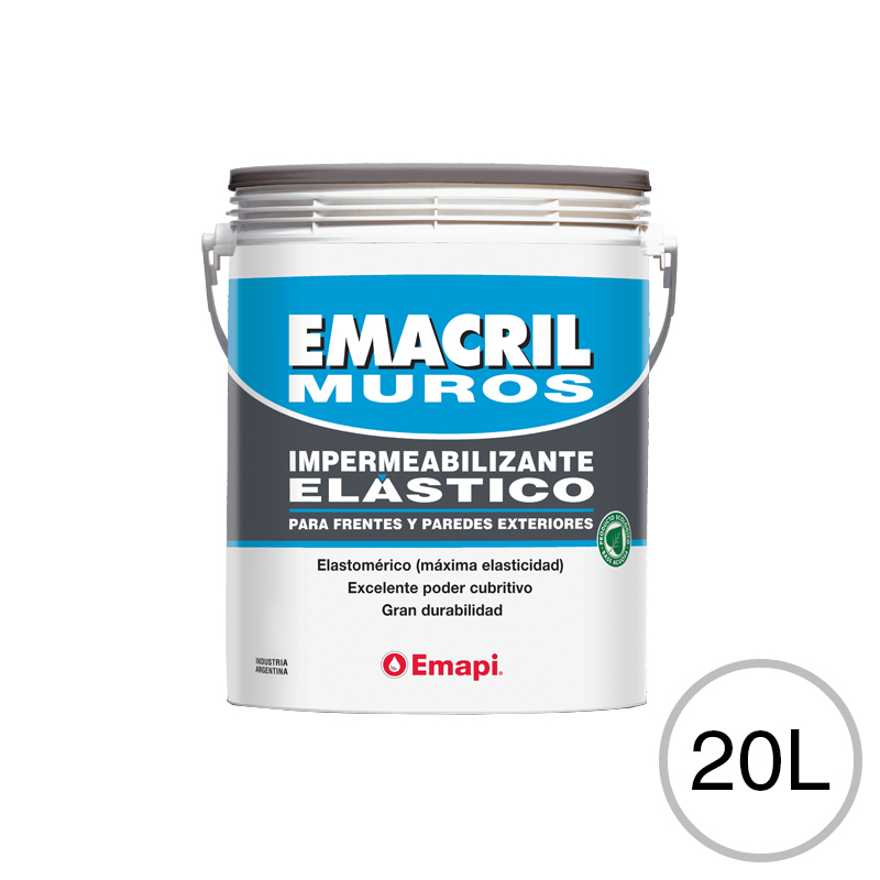 LATEX EXT EMACRIL MUROS IMPERMEABILIZANTE 20L