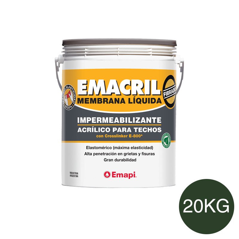MEMBRANA LIQ EMACRIL VERDE SIN FIBRA 20KG