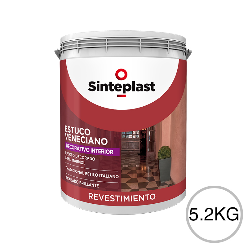 Revestimiento plastico decorativo Estuco Veneciano interior balde x 5.2 kg