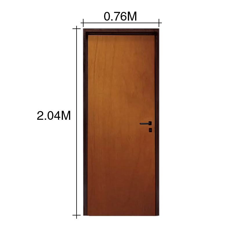 Puerta interior izquierda 70 Clasica cedrillo marco chapa construccion en seco 100mm x 700mm x 2m
