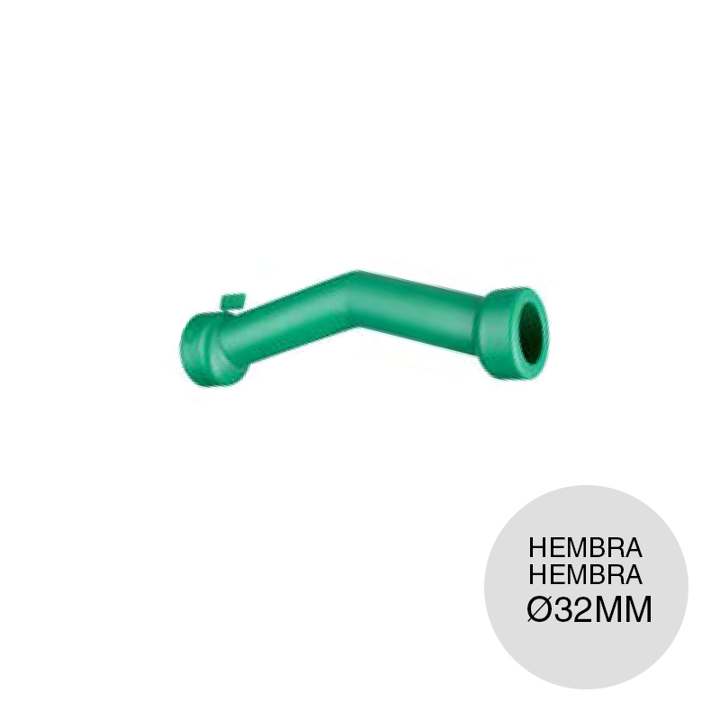 Sobrepaso corto hembra-hembra agua fria caliente polipropileno random Fusion PN25 termofusion ø 32mm