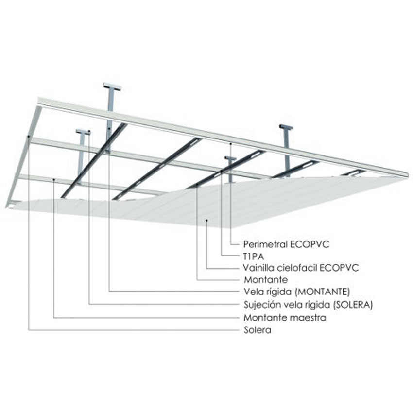 Cielorraso interior de machimbre ecoPVC