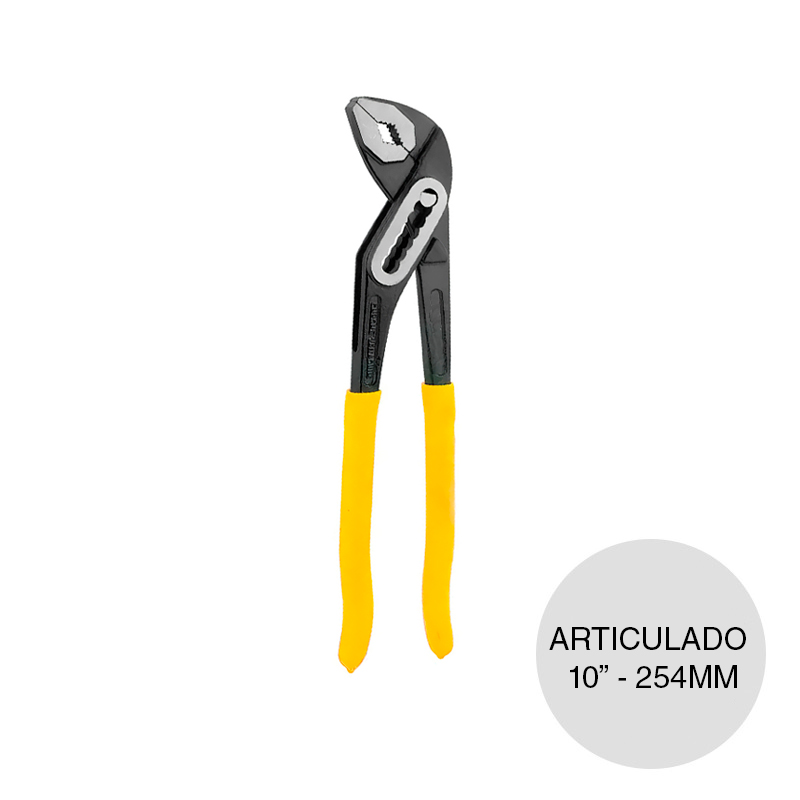 Alicate articulado perfil delgado acero 10" - 254mm
