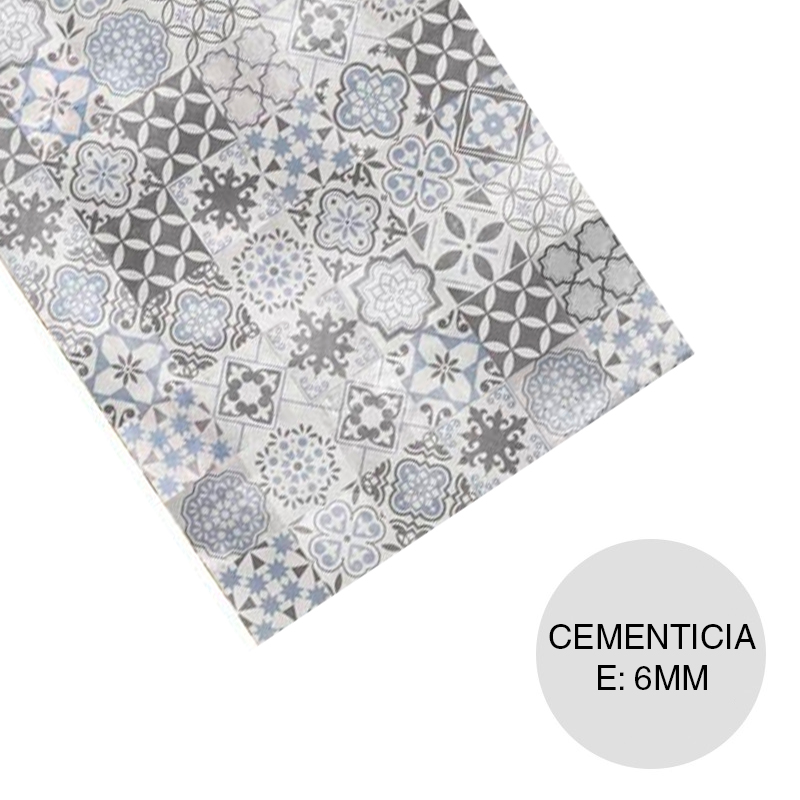Placa cementicia decorativa Simplisima ceramica vintage ankara borde recto 6mm x 1.2m x 2.4m