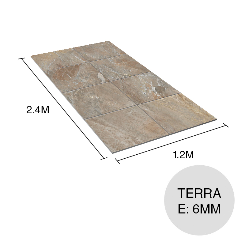 Placa revestimiento decorativo texturado Simplisima Piedra Cantera Terra 6mm x 1.2m x 2.4m