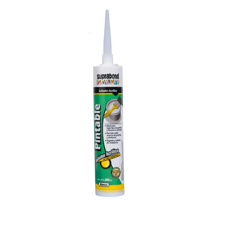 Sellador acrilico Pintable blanco cartucho x 280ml