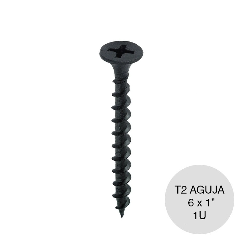 Tornillo autoperforante T2 punta aguja Solidtex 6 x 1