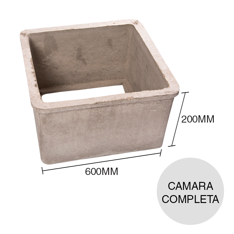 Camara inspeccion hormigon completa c/2 tapas 200mm x 600mm x 600mm