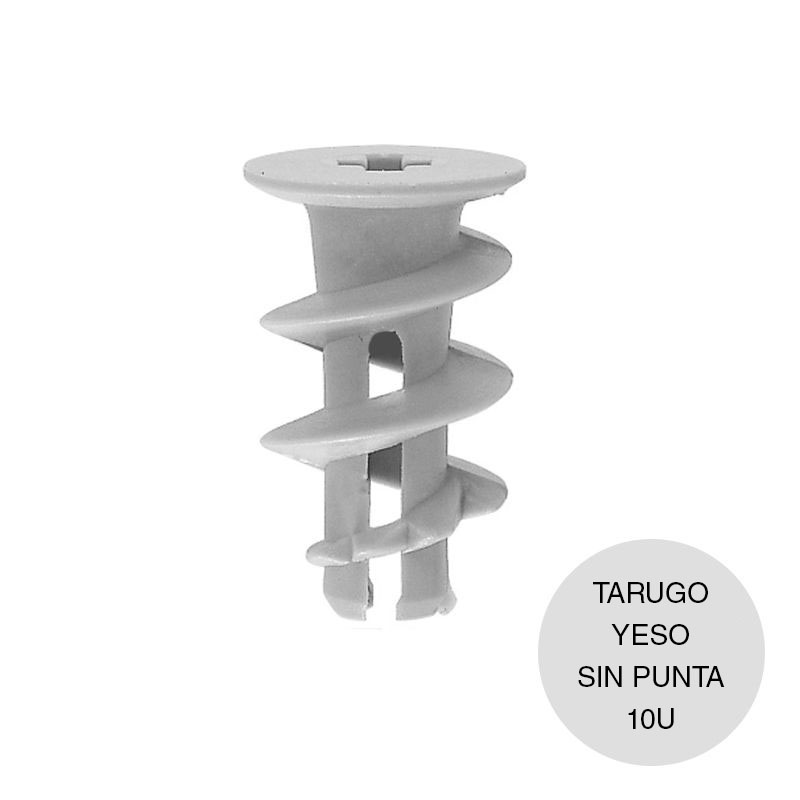 Taco tarugo nylon placa yeso construccion seco sin punta GK pack x 10u