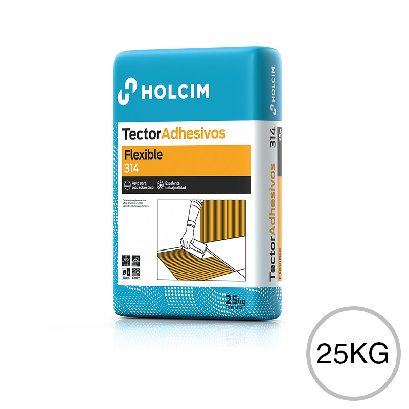 Adhesivo cementicio flexible 314 exterior interior bolsa x 25kg