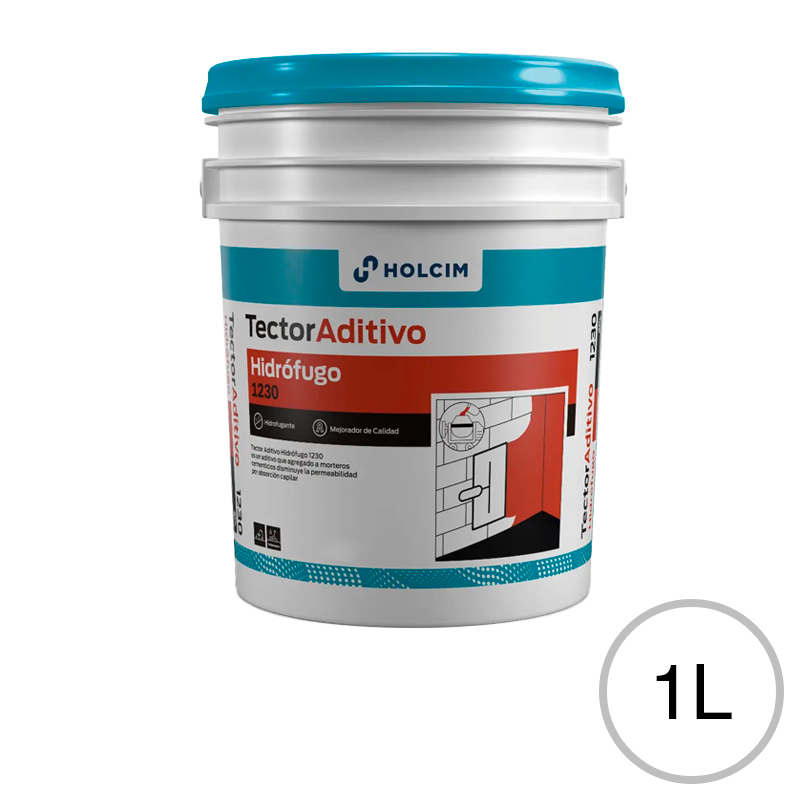 Aditivo hidrofugo 1230 morteros balde x 1l