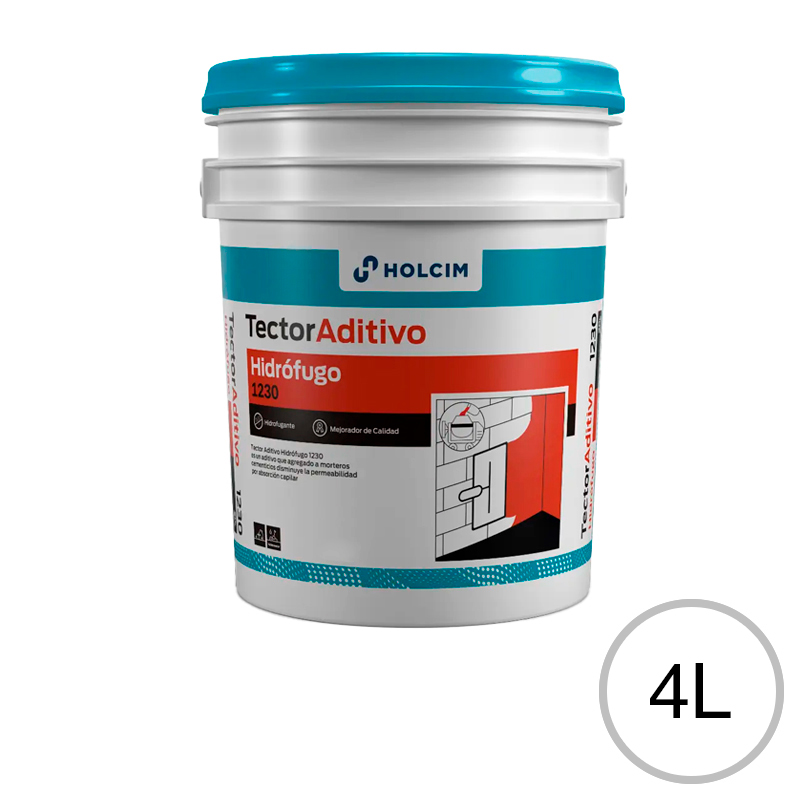 Aditivo hidrofugo 1230 morteros balde x 4l