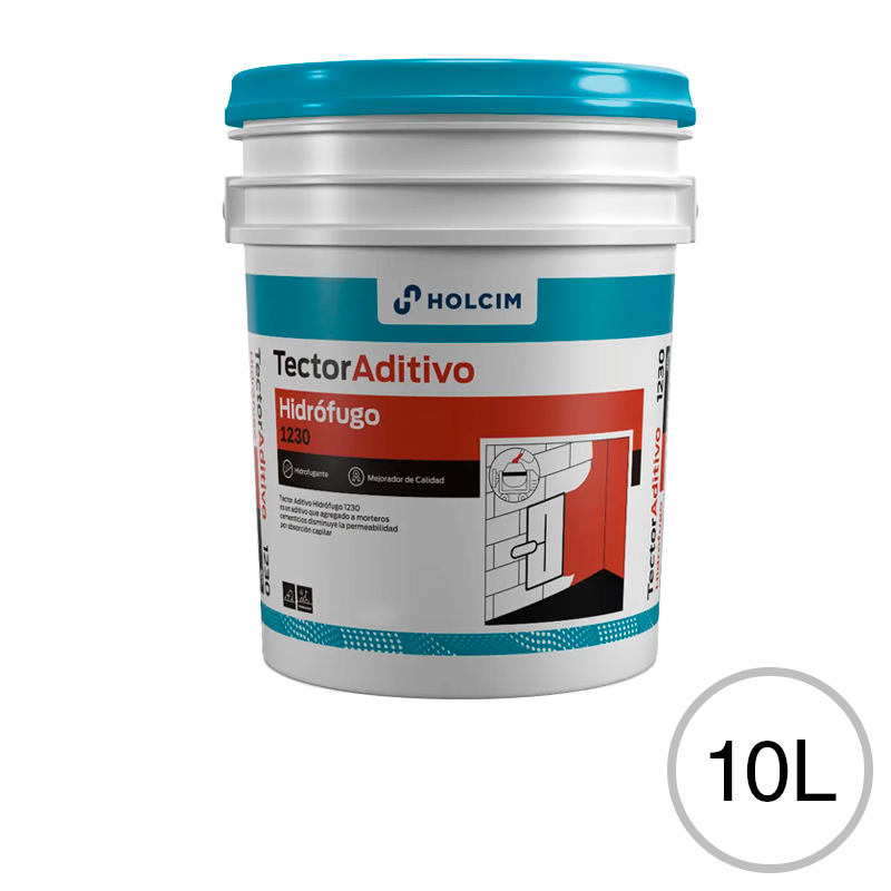 Aditivo hidrofugo 1230 morteros balde x 10l