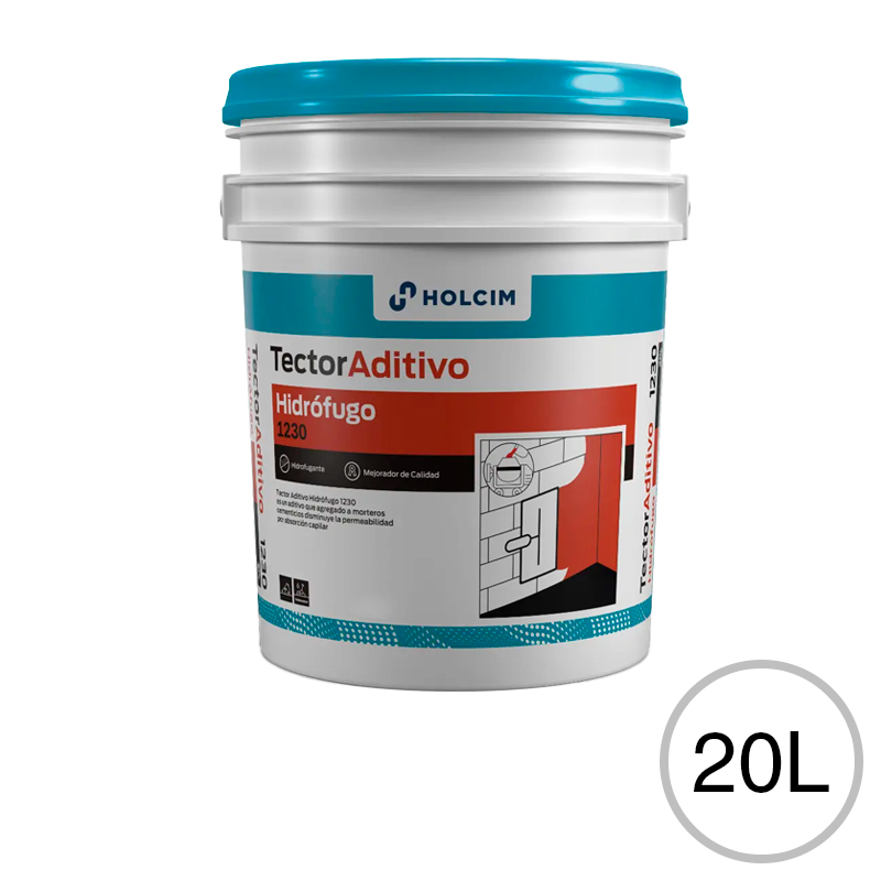 Aditivo hidrofugo 1230 morteros balde x 20l
