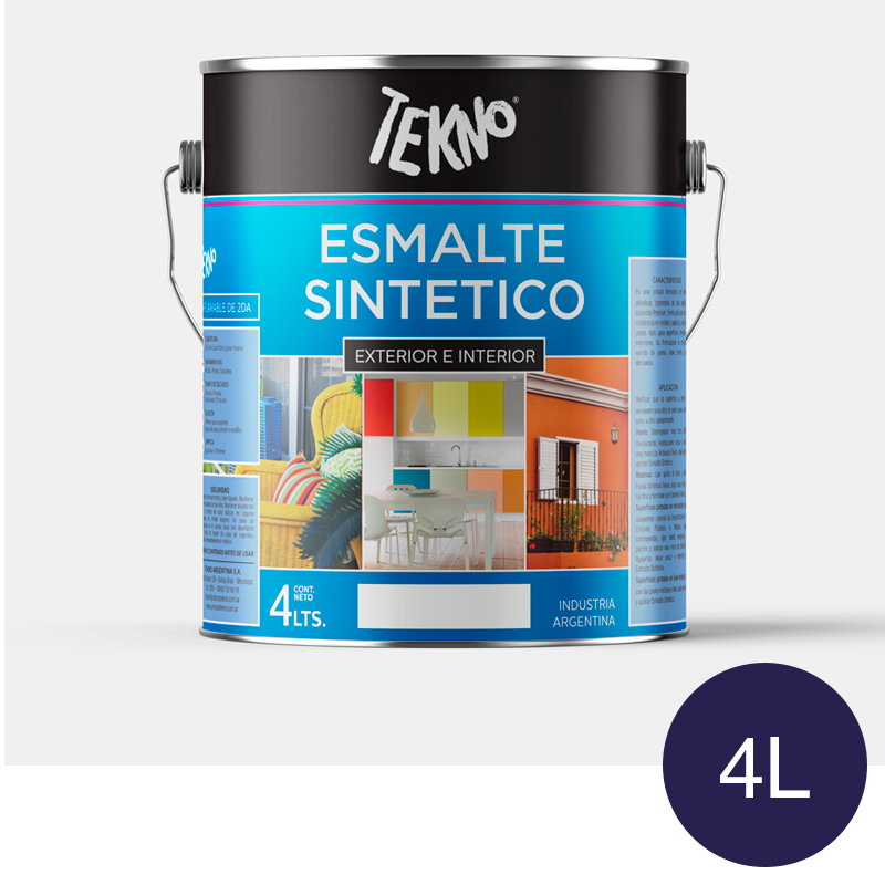Esmalte sintetico exterior interior azul lata x 4L