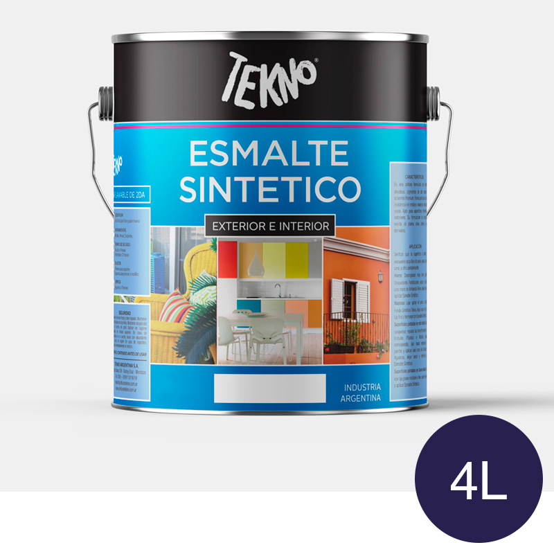 Esmalte sintetico exterior interior azul lata x 4L