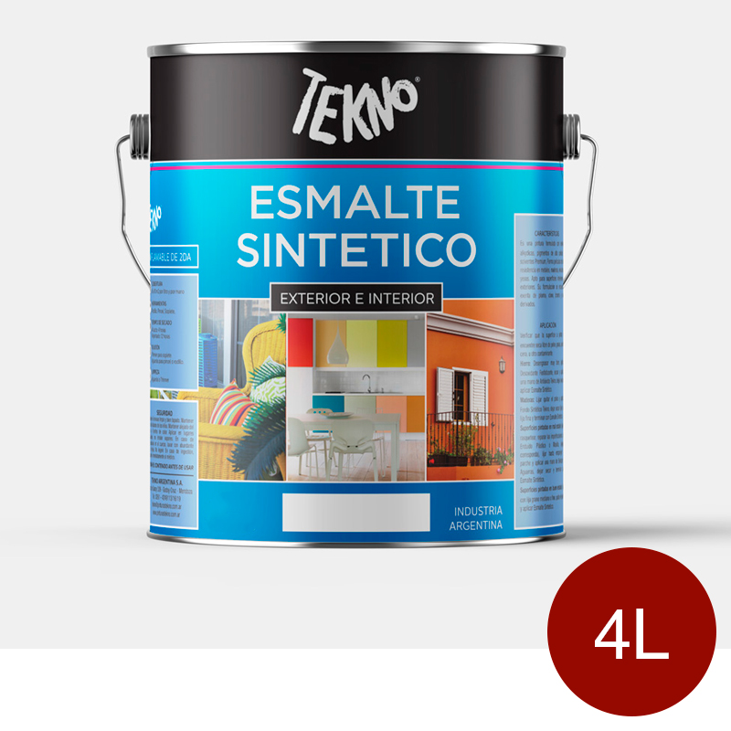 Esmalte sintetico exterior interior bermellon lata x 4L