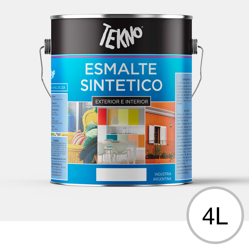 Esmalte sintetico exterior interior blanco satinado lata x 4L
