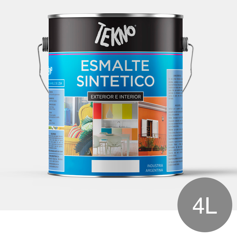 Esmalte sintetico exterior interior gris lata x 4L