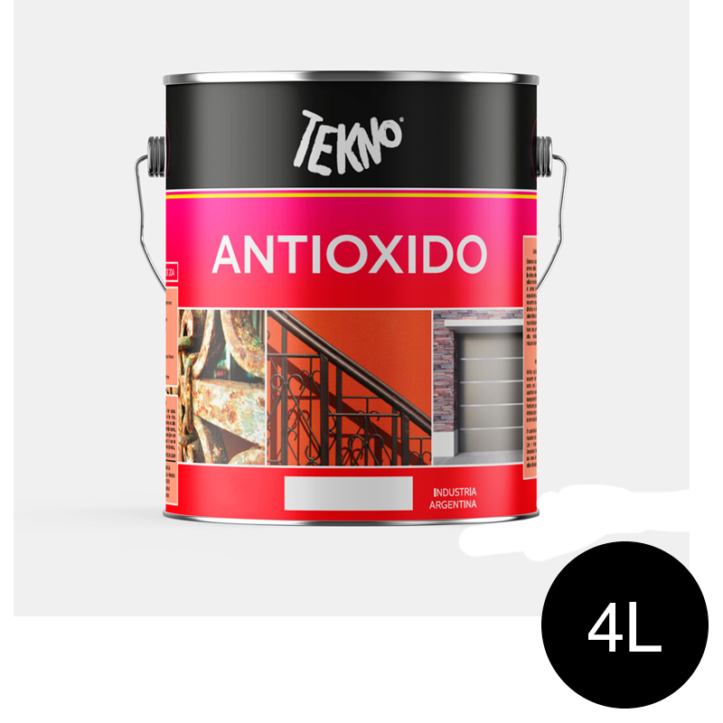 Pintura antioxido sintetico negro mate lata x 4L