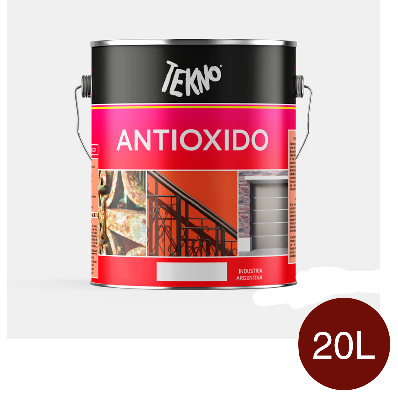 Pintura antioxido sintetico rojo mate lata x 20L