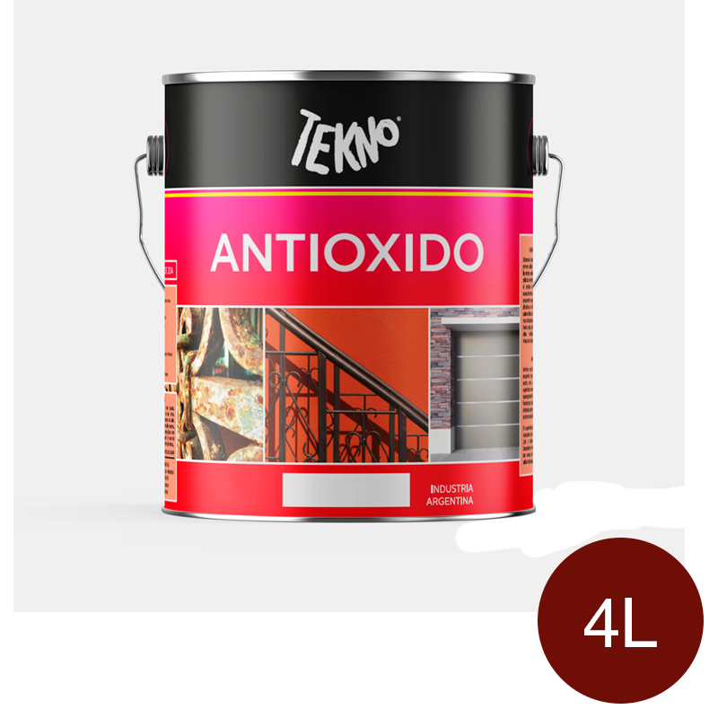 Pintura antioxido sintetico rojo mate lata x 4L