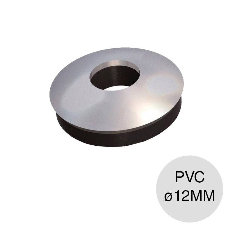 Arandela vulcanizada tornillo hexagonal PVC negra ø 12mm