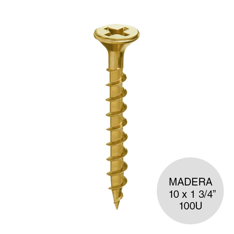 Tornillo autoperforante Tel-Fix 10 x 1 3/4" caja x 100u