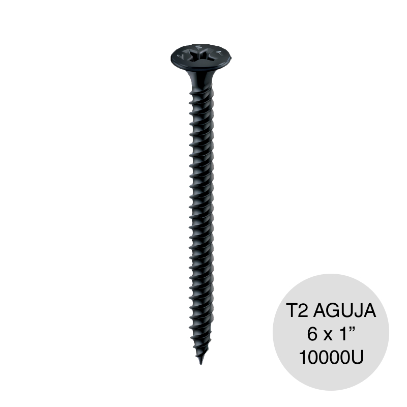 Tornillo autoperforante Tel-Dry T2 punta aguja 6 x 1