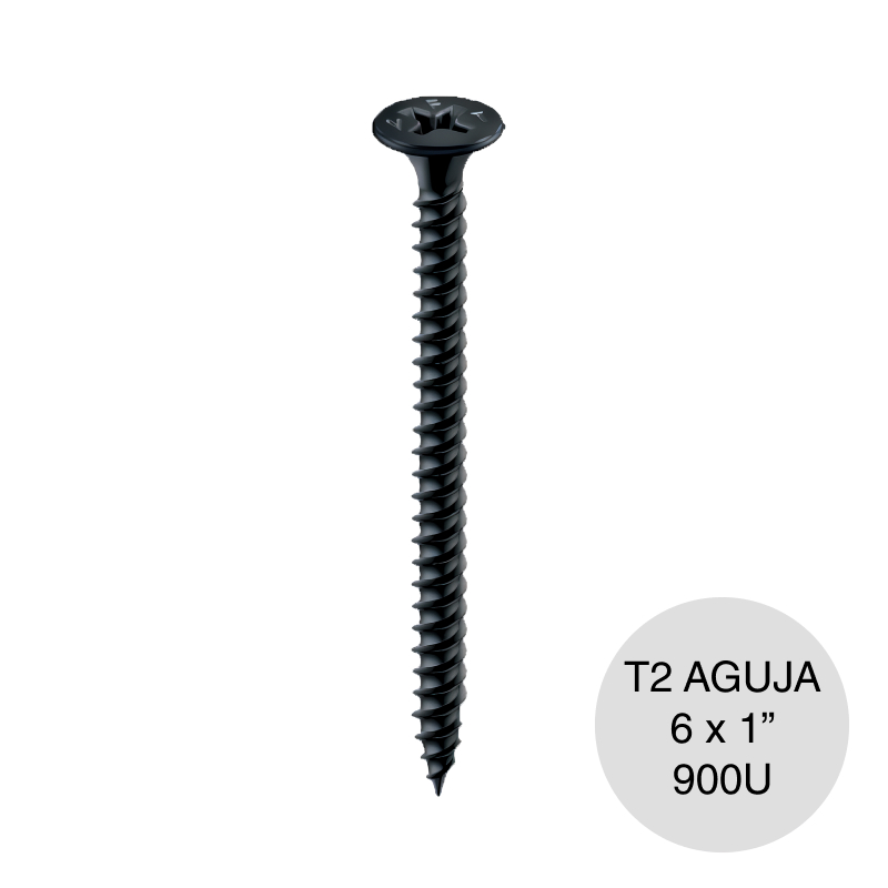 Tornillo autoperforante Tel-Dry T2 punta aguja 6 x 1