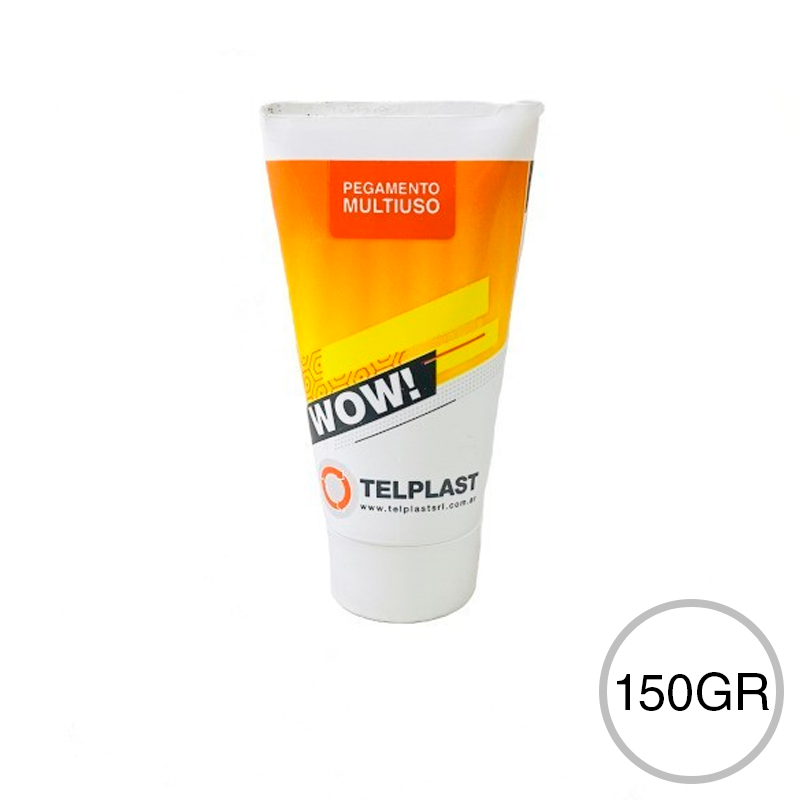Pegamento acrilico Wow! multiuso exterior interior blanco pomo x 150gr
