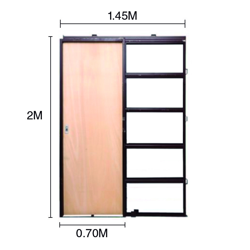 Puerta interior embutir 70 MDF marco chapa Construccion en seco 700mm x 2m