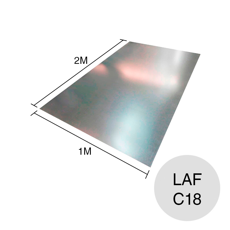 Chapa lisa LAF C18 1.25mm x 1.00m x 2.00m