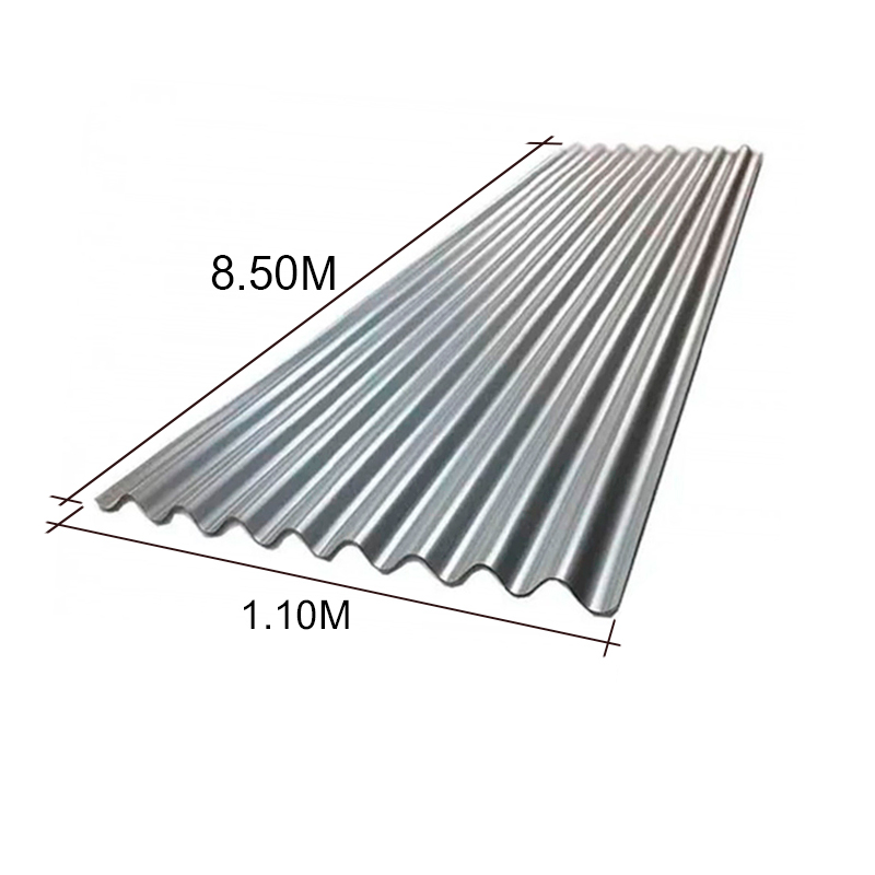 Chapa sinusoidal acanalada galvanizada techos C25 8.5m x 1.1m x 0.5mm