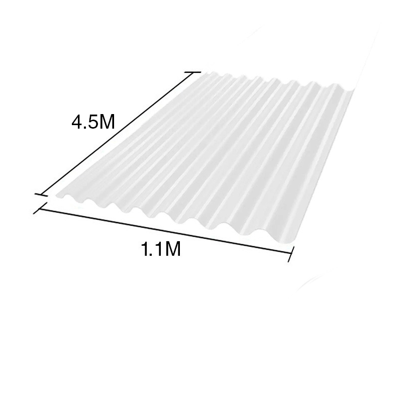 Chapa sinusoidal acanalada galvanizada techos C25 prepintada blanco 4.5m x 1.1m x 0.5mm