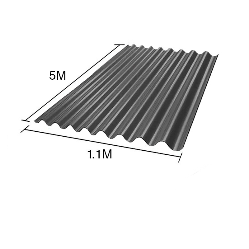 Chapa sinusoidal acanalada galvanizada techos C25 prepintada gris 5m x 1.1m x 0.5mm