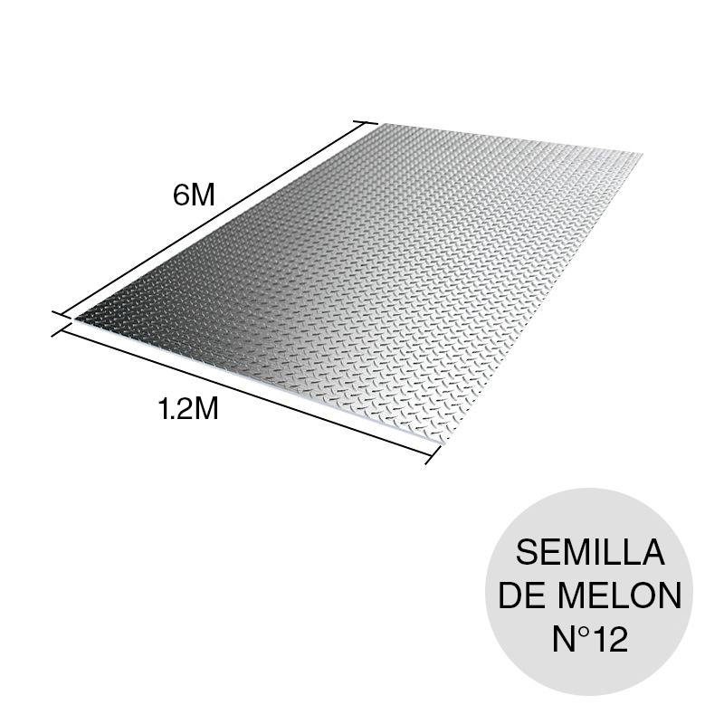 Chapa estampada semilla de melon N°12 1.2m x 6m x 2.5mm