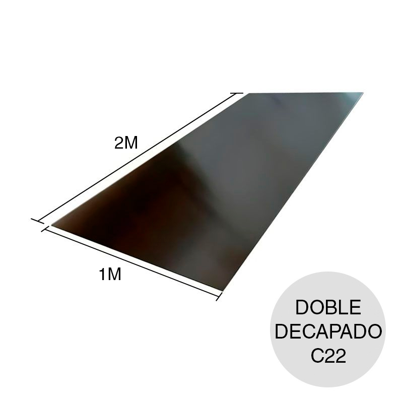 Chapa lisa LAC doble decapado N°22 0.7mm x 1m x 2m