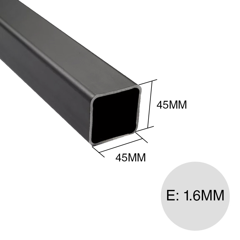 Caño cuadrado estructural 45mm x 45mm x 1.6mm x 6m