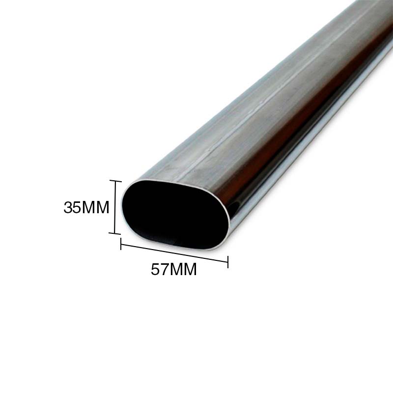 Tubo estructural pasamanos 6m x 57mm x 35mm x 1.20mm