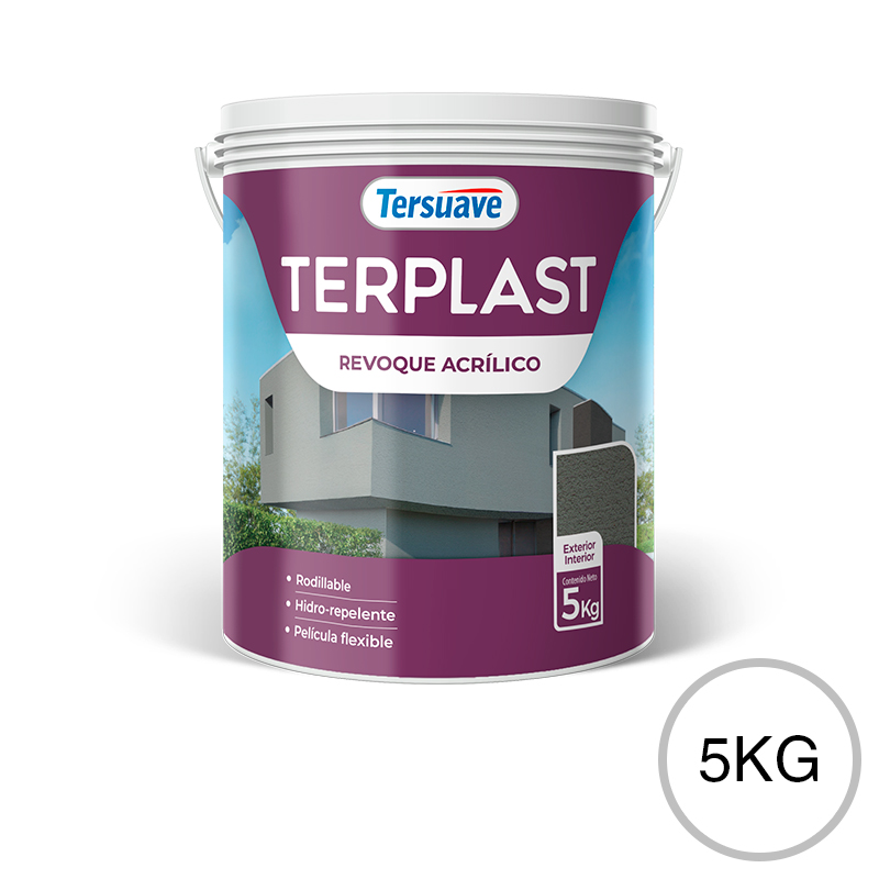 Terplast Revoque Acrílico Rodillable Blanco 5kg