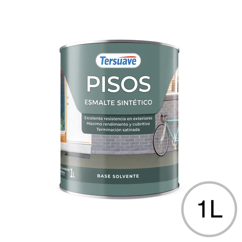 Pisos Esmalte Sintetico Blanco Semimate 1L