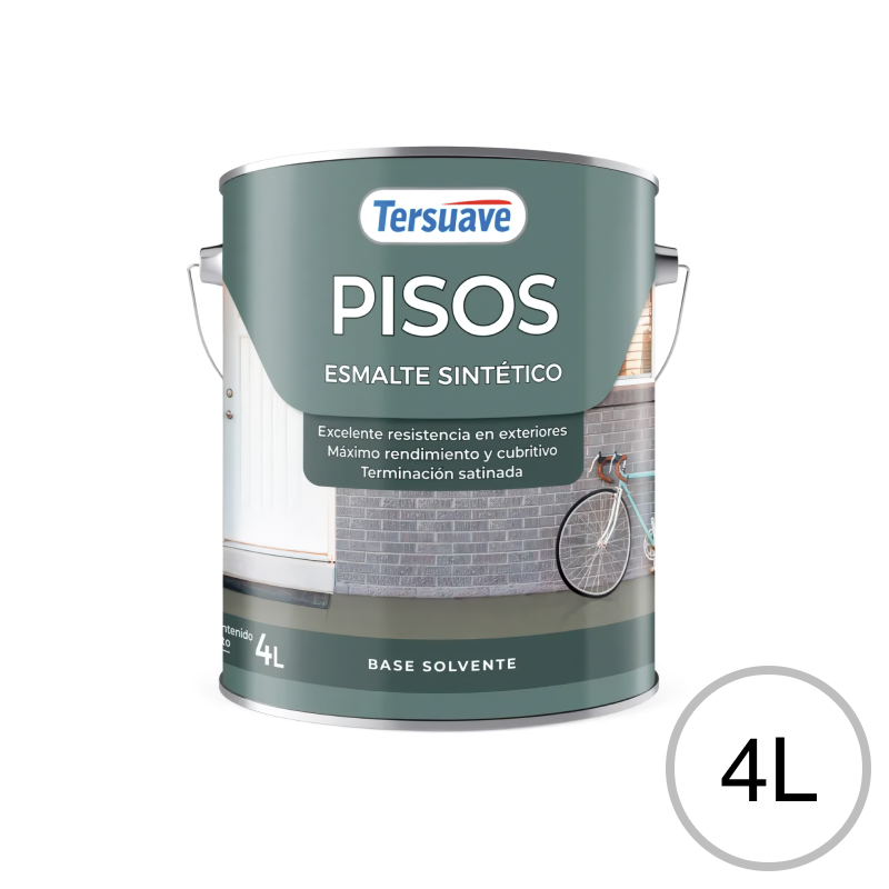 Pisos Esmalte Sintetico Blanco Semimate 4L