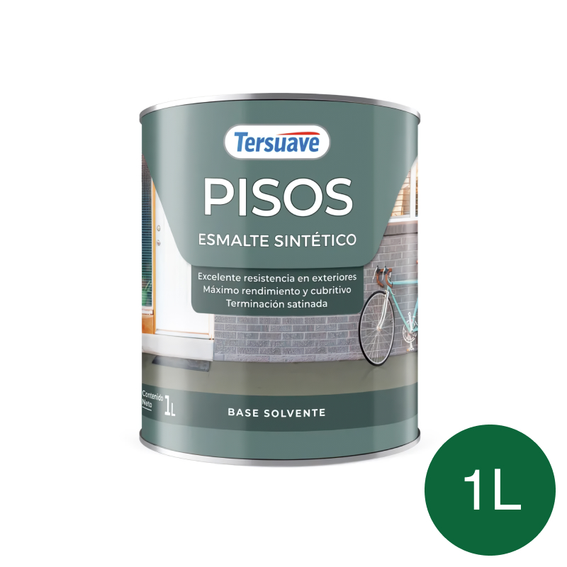Pisos Esmalte Sintetico Verde Semimate 1L