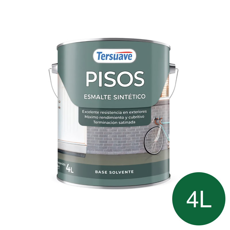 Pisos Esmalte Sintetico Verde Semimate 4L